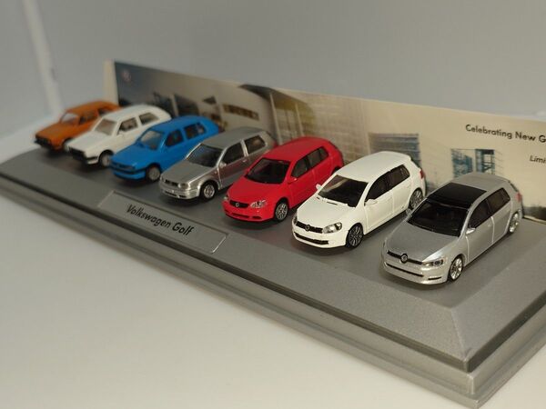 VW Golf 歴代ミニカーセット 非売品 カラーサンプル ノベルティ フォルクスワーゲン特注品 Volkswagen