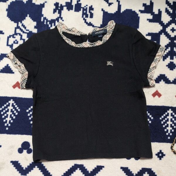 BURBERRY LONDON ノバチェックTシャツ 140A ブラック