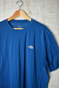 ☆US古着 THE NORTH FACE ノースフェイス ドライ速乾 Tシャツ スポーツ ブルー青【Lくらい】　　　　　◆2421◆