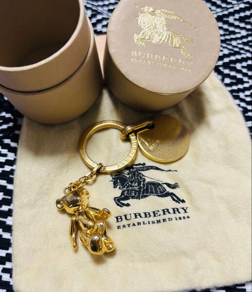 BURBERRY キーホルダー ベア ゴールド