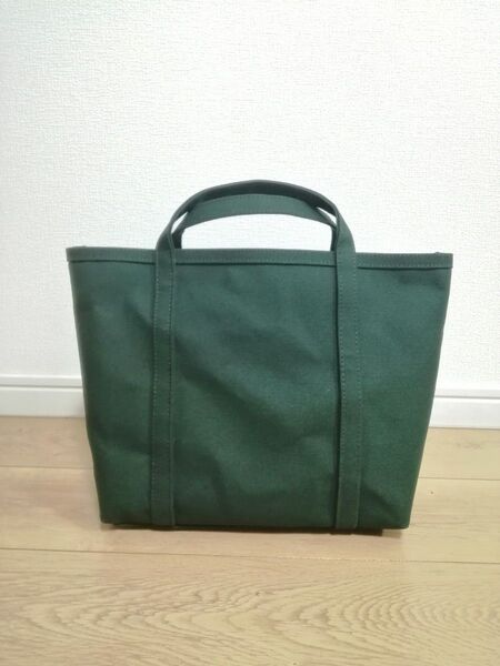 8号帆布 ボトルグリーン A4サイズ トートバッグ ハンドメイド 尾道帆布