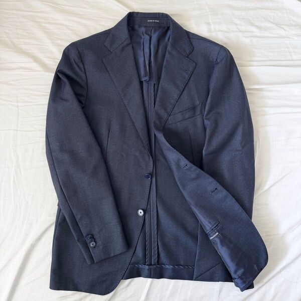 定価12万 TAGLIATORE テーラードジャケット 50 ネイビー ビジネス タリアトーレ ビジネス シングル スーツ