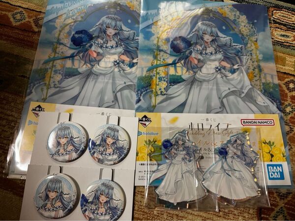 ホロライブ 一番くじ 雪花ラミィ クリアファイル&ステッカーセット アクリルスタンド 缶バッジ 6点セット