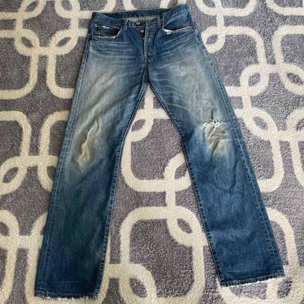 Levi'sリーバイス 501 ストレートデニム W31 L32 ダメージデニム