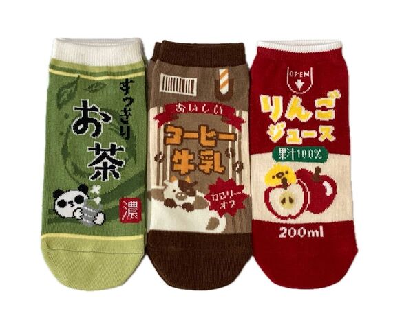 【A】レディース キッズ バラエティ おもしろ ソックス 靴下 3足 23〜25cm まとめ売り クーポン対象