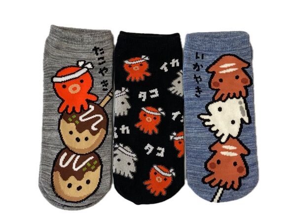 【B】レディース キッズ バラエティ おもしろ ソックス 靴下 3足 23〜25cm まとめ売り クーポン対象