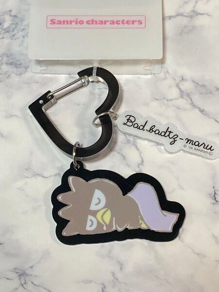 バッドばつ丸 カラビナ付き アクリル チャーム キーホルダー サンリオ ばつ丸くん クーポン消化 ポイント消化