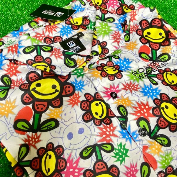 エリートグリップ カラフルポロシャツ L 花柄