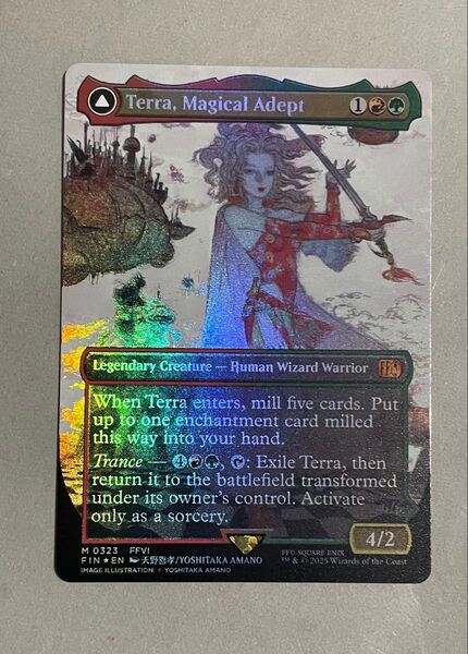 MTG フォイル■ボーダーレス魔導戦士、ティナ/Terra, Magical Adept foil ff 天野喜孝