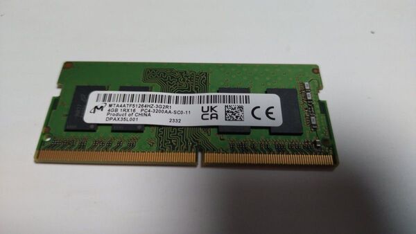 Micron メモリ 4GB ノートPC用 MTA4ATF51264HZ-3G2R1