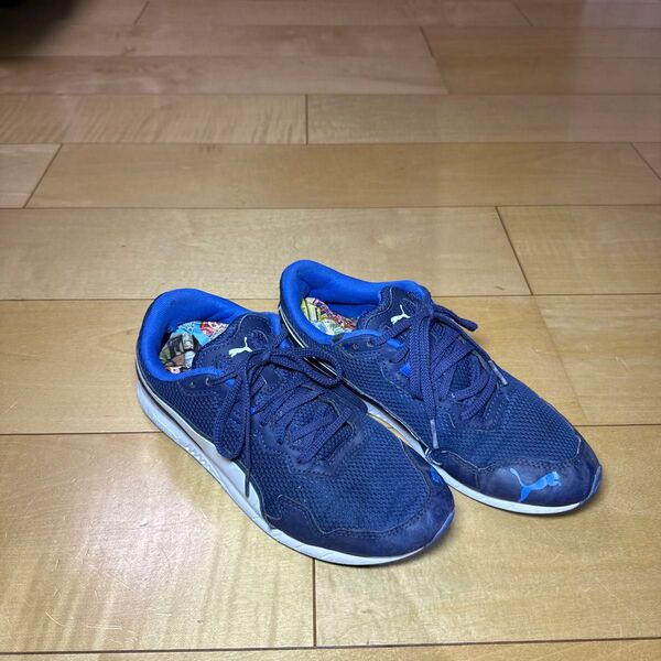 PUMA ジュニアスニーカー シューズ ブルー24cm 価格交渉可能!