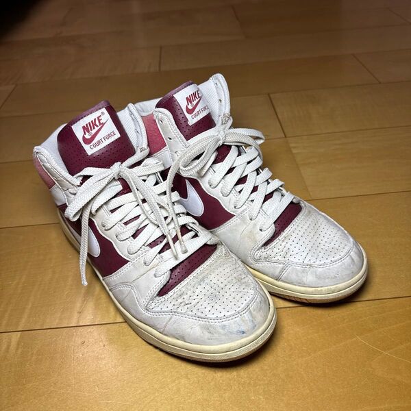 NIKE court force ナイキ コートフォース 当時物! ホワイト&エンジ レア! 28cm 価格交渉可能!