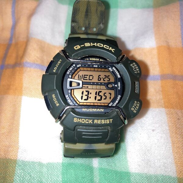 希少 G-SHOCK G-9000MC マッドマン 動作品 迷彩 カモフラ CASIO