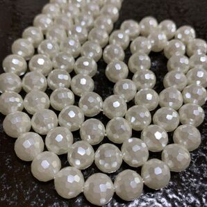 「2698」高品質 淡水パール ラウンドカット 10mm 1連 ビーズ パール ハンドメイド素材 丸玉