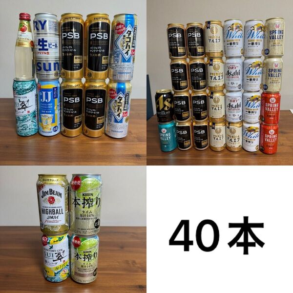 お酒 缶ビール チューハイ 発泡酒 缶チューハイ サワー 詰め合わせ 一番搾り マルエフ ドライクリスタルPSB セット 40本