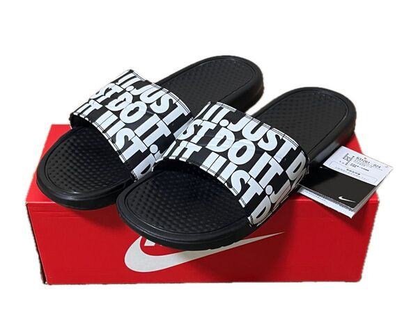 NIKE BENASSI ナイキ サンダル ベナッシ JUST DO IT プリント ブラック 28㎝ 美品
