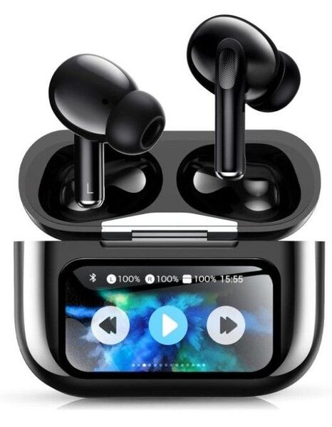 新品 未開封 ワイヤレスイヤホン Bluetooth5.4 液晶付き タッチパネル ノイキャン 自動ペアリング