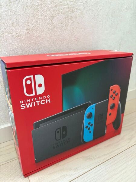 Nintendo Switch 本体 ネオンブルー/ネオンレッド+カバー+フィルム貼付済+マリオRPGソフト付