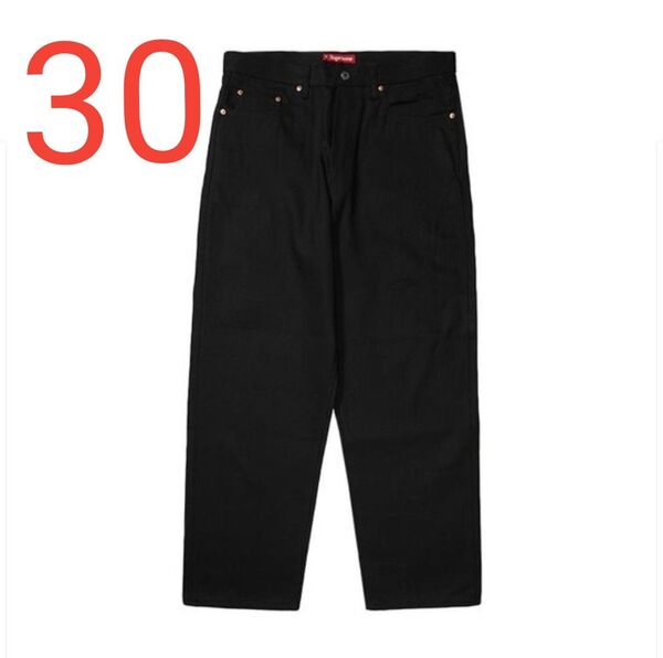 Supreme Rigid Baggy Selvedge Jean "Rigid Black" (25SS)30