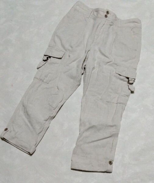 難有 ギャップ GAP 麻混 カーゴパンツ レディース