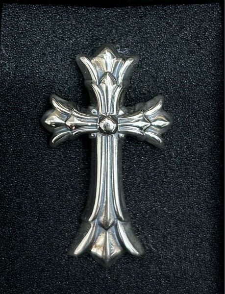 【極美品 】★CHROME HEARTS ★CHダブルクロス (クロムハーツ)レザーブレイド ネックレス