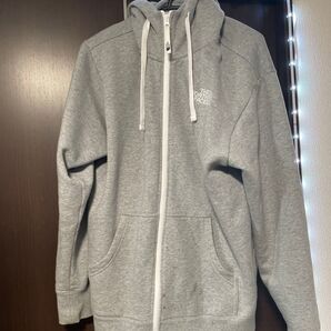 the north face ジップパーカーグレー