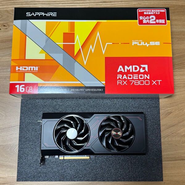 美品 SAPPHIRE(サファイア) PULSE Radeon RX 7800 XT GAMING 16GB 納品書あり