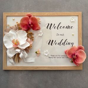 ウェルカムボード 結婚式 ウェルカムスペース ドライフラワー 造花