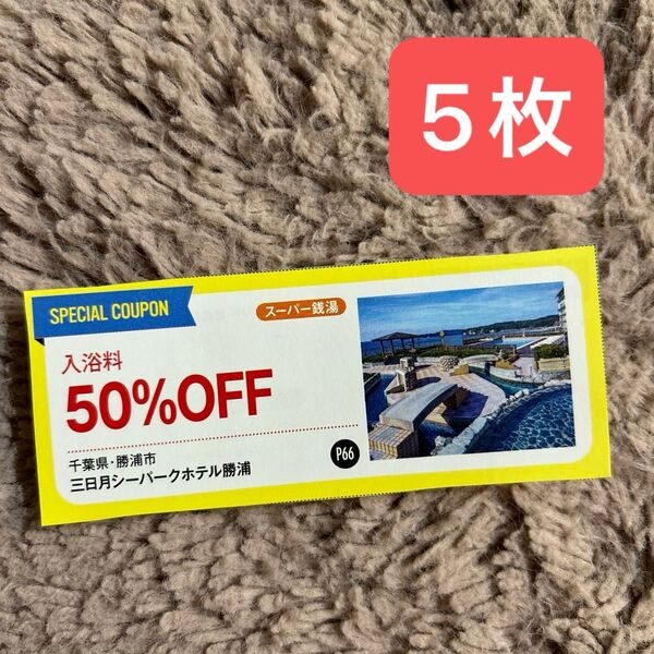 三日月シーパークホテル勝浦割引券 クーポン 5枚 セット