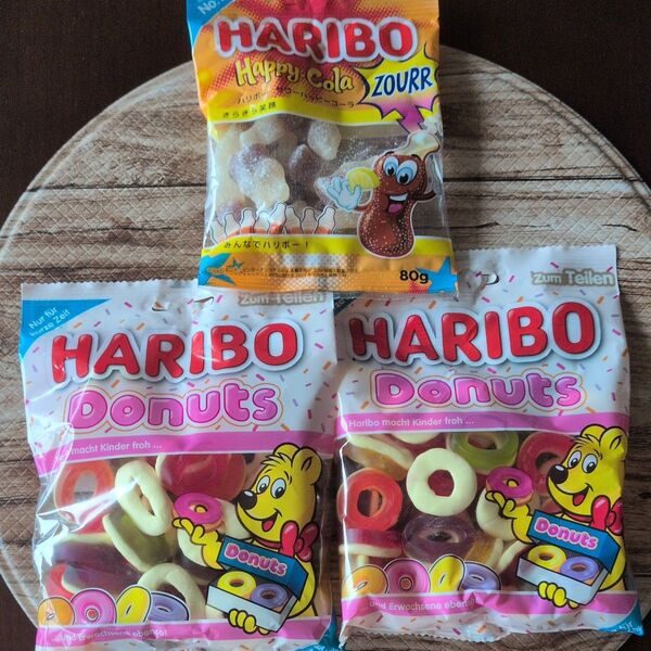 ハリボー グミ ハッピーコーラ ドーナッツ 計3袋 HARIBO