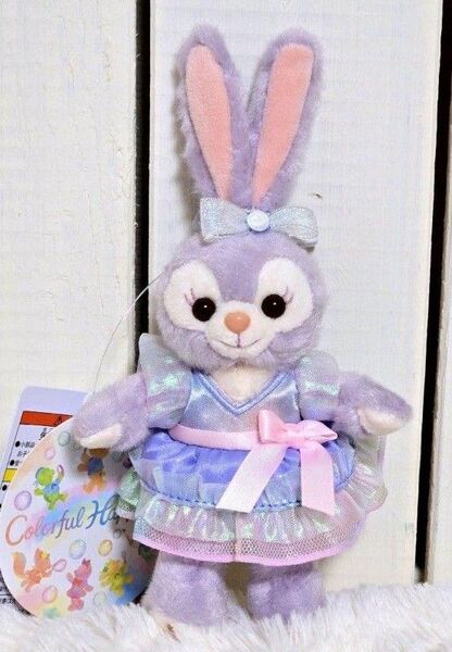 ダッフィーフレンズ20周年 ステラルー ぬいぐるみバッジ カラフルパピネス 新品未使用タグ付き