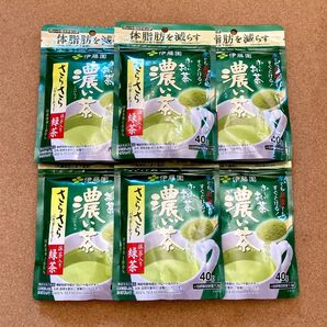 急須いらずで非常時にも!冷たい水にもよく溶ける!伊藤園 おーいお茶 濃い茶 さらさらパウダーティー 抹茶入り緑茶 40g 6袋
