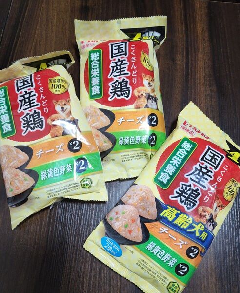 ラスト1点!いなば 国産 国産鶏 総合栄養食 70g×4個入り3袋合計12パウチ 犬用ウエットフード