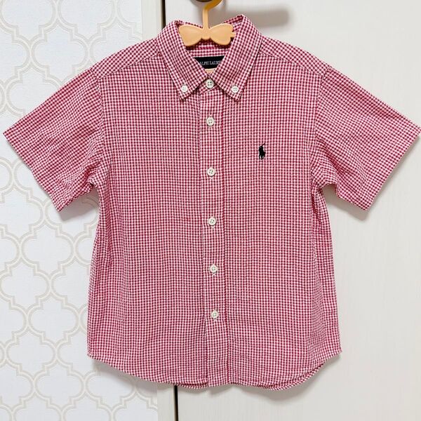 ラルフローレン polo キッズ 半袖 赤 チェックシャツ 110cm
