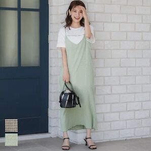 シャーリングキャミワンピース