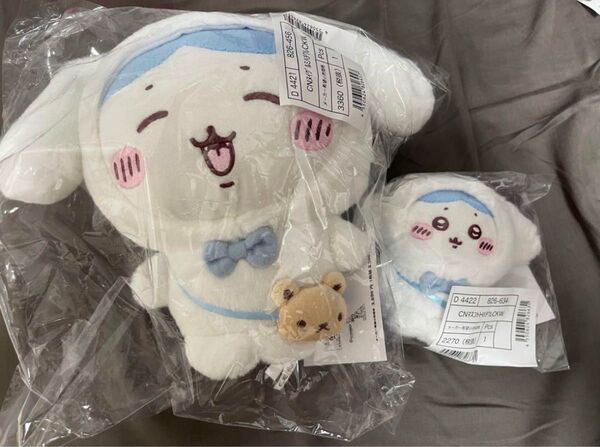 ちいかわ×サンリオキャラクターズ ハチワレ マスコットホルダー ぬいぐるみ セット