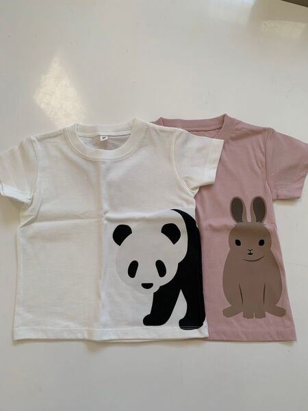 Tシャツ 2枚セット 80cm パンダ ウサギ