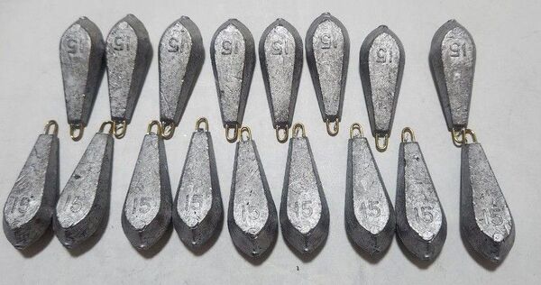 六角オモリ 15号 17個 新品