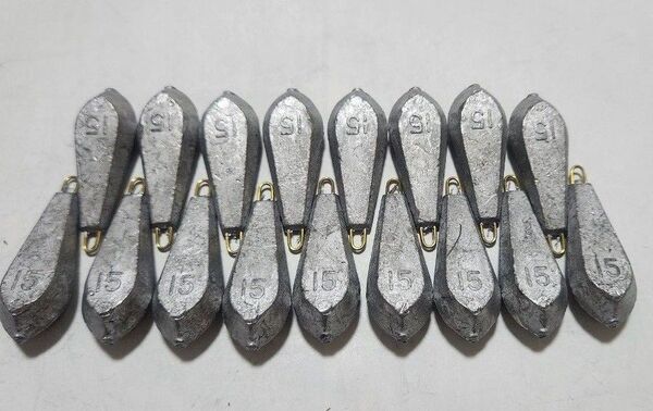 六角オモリ 15号17個セット 新品