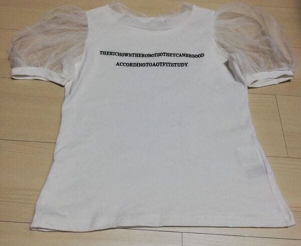 エルフサックELFSACKパフ袖シースルーTシャツ新品未使用サイズS