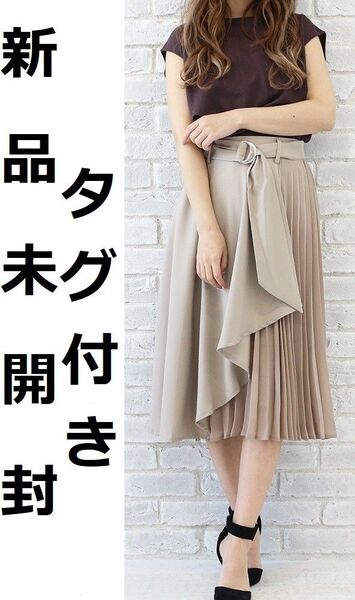 新品 シフォン レース 切替 スカート M ベージュ フリル 春 夏 秋 冬 ガーリー トレンド かわいい 可愛い 無地 ボトムス