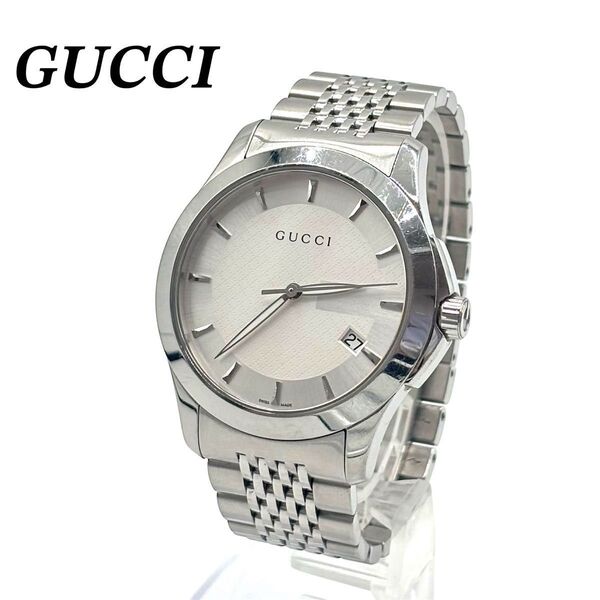 GUCCI グッチ 腕時計 Gタイムレス 126.4 クォーツ デイト メンズ デイデイト GUCCI腕時計 クォーツ式 グッチ