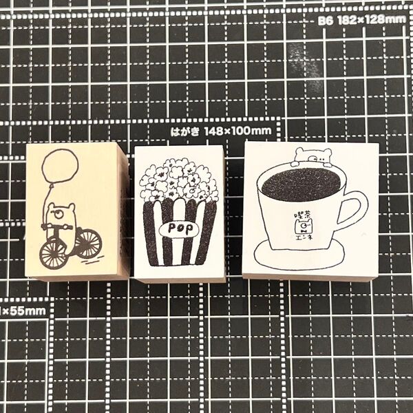 作家さんスタンプ あいの紙ものやさん 喫茶エンネ ポップコーン