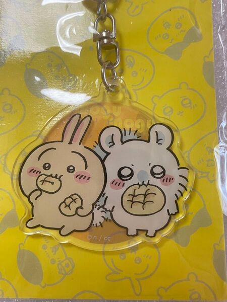 ちいかわ アクリルキーホルダー4 うさぎ&モモンガ メロンパン食べてるところ