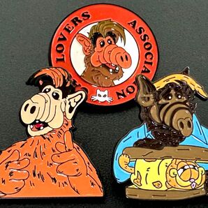 アルフのピンバッジ3点セット ALF レトロ 80s風 アメトイ雑貨