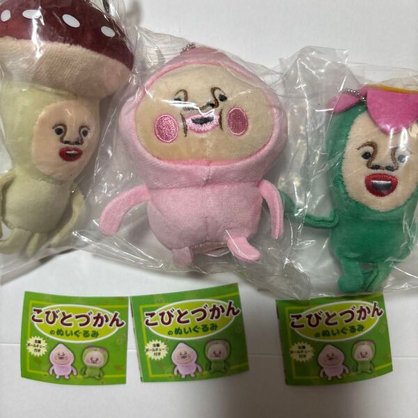 こびとづかん ぬいぐるみ ベニキノコビト カクレモモジリ リトルハナガシラ 3人セット