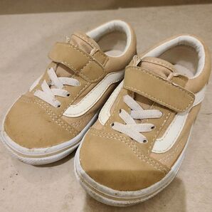 VANS キッズ スニーカー ベージュ ヴァンズ 15cm 15センチ
