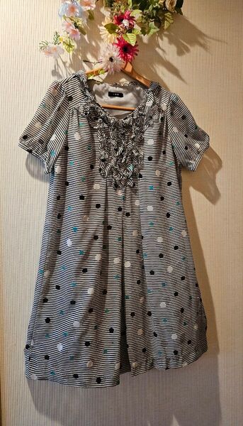 a.v.v シフォン フリル ワンピース L 美品