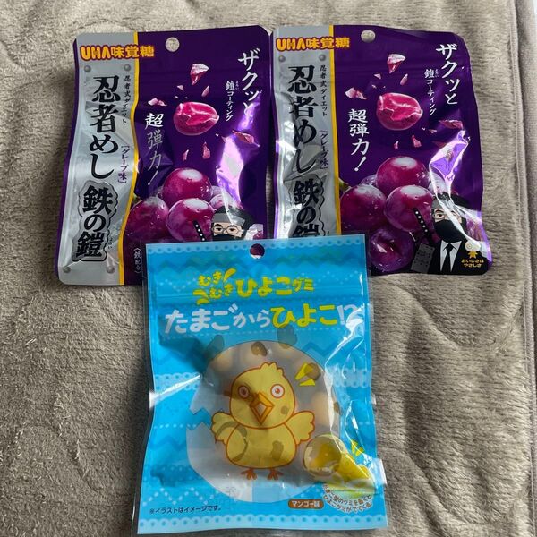 UHA味覚糖 鉄の鎧 忍者めし2袋とひよこグミオマケ1袋 バスボール ポケモン 忍者めし 入浴剤 福袋 ちいかわ