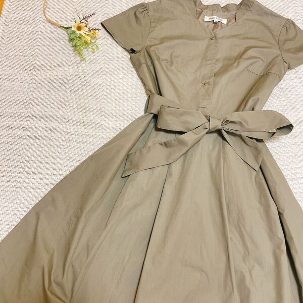 ミッシュマッシュ ベルト付き シャツワンピース MISCH MASCH ワンピース